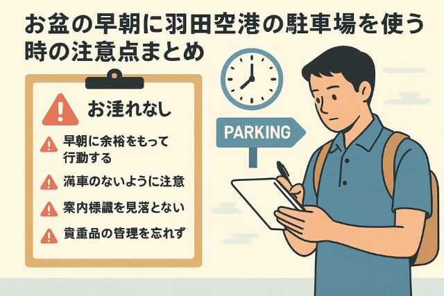 羽田空港駐車場をお盆の早朝に使うならこの時間