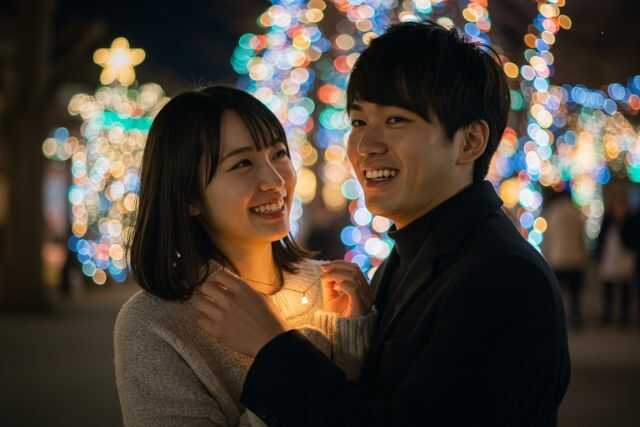 クリスマスプレゼントのネックレスを彼女へ