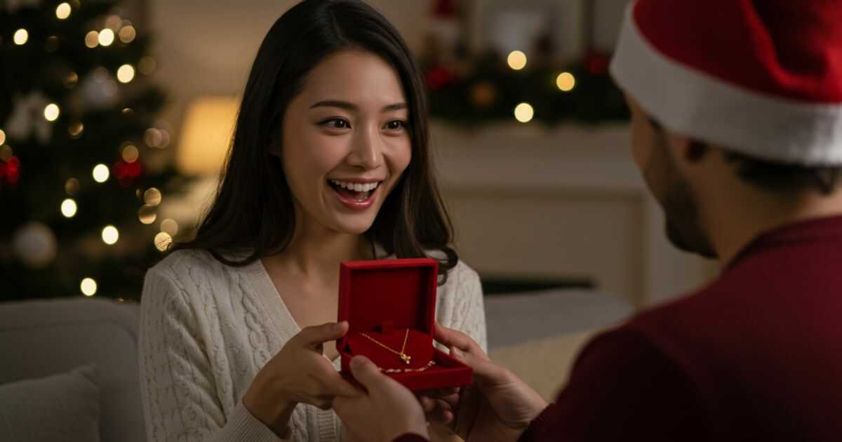 クリスマスプレゼントのネックレスを彼女へ