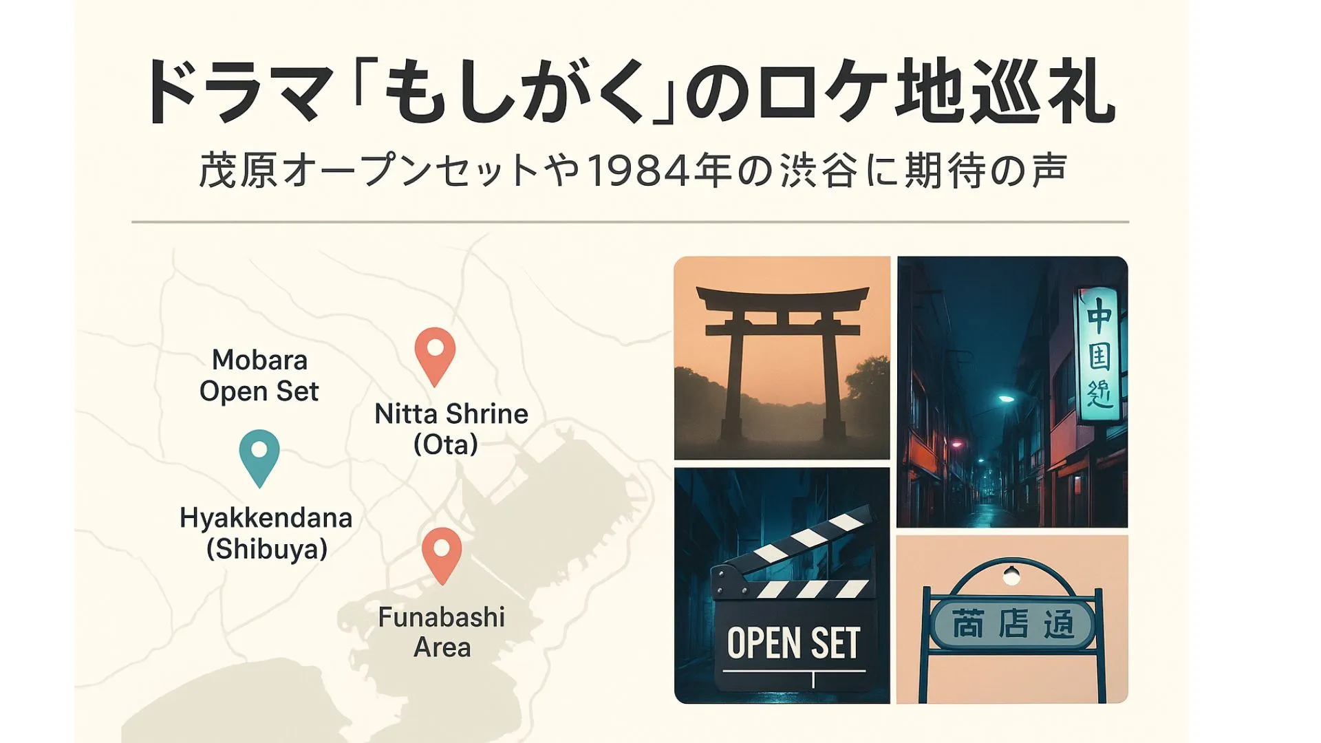 『もしがく』ロケ地はどこ？茂原オープンセットから都内の聖地まで